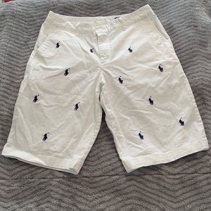 Boys Polo White Khaki Shorts